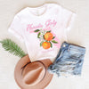 Florida Girly Flower Short Sleeve Crewnneck Tee