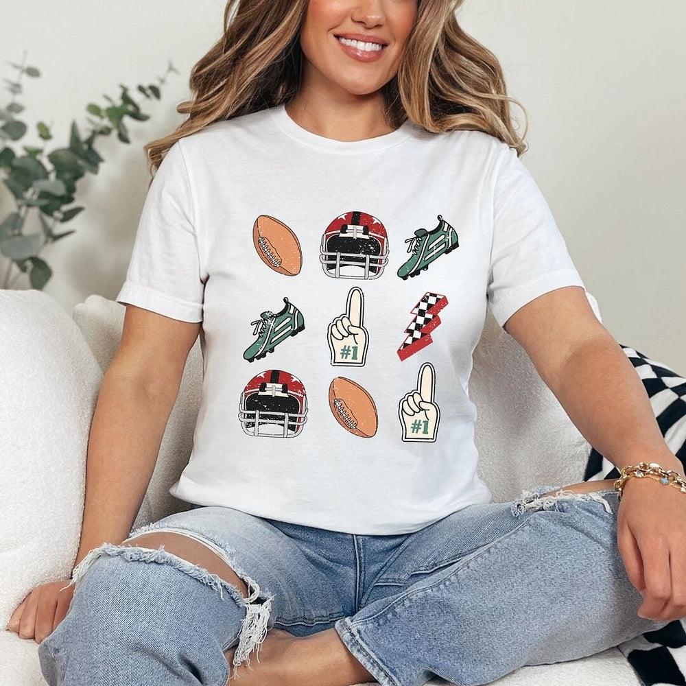 Football Collage Short Sleeve Tee