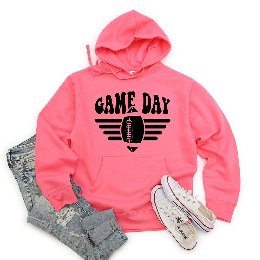 Football Game Day Stripes Graphic Hoodie