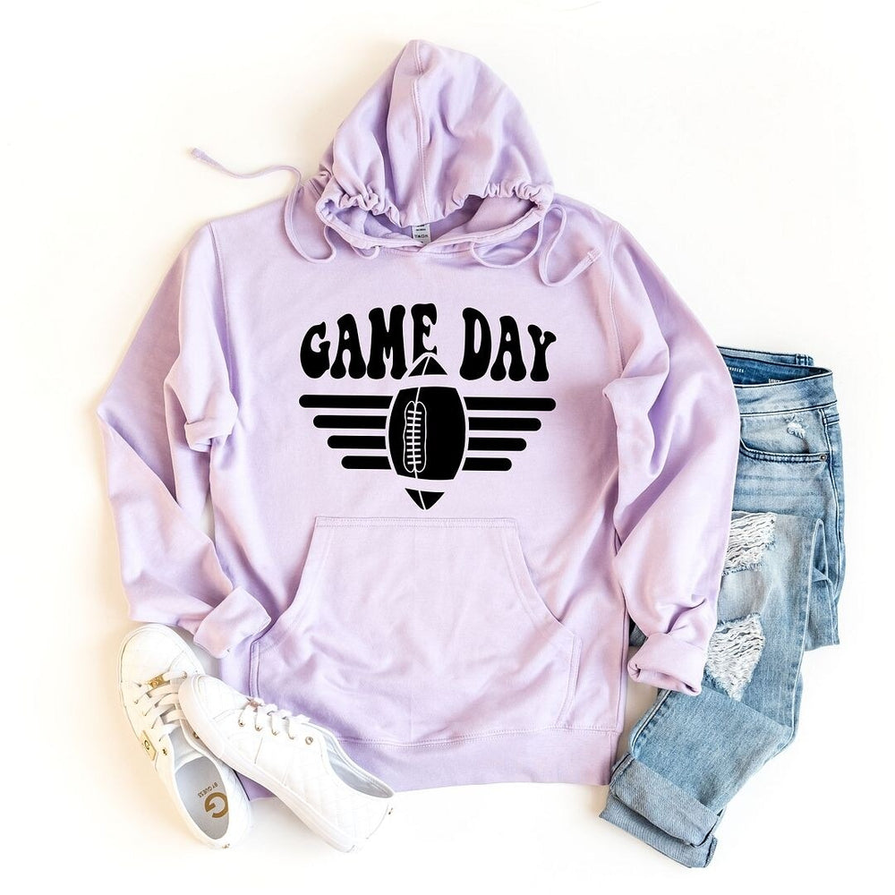 Football Game Day Stripes Graphic Hoodie