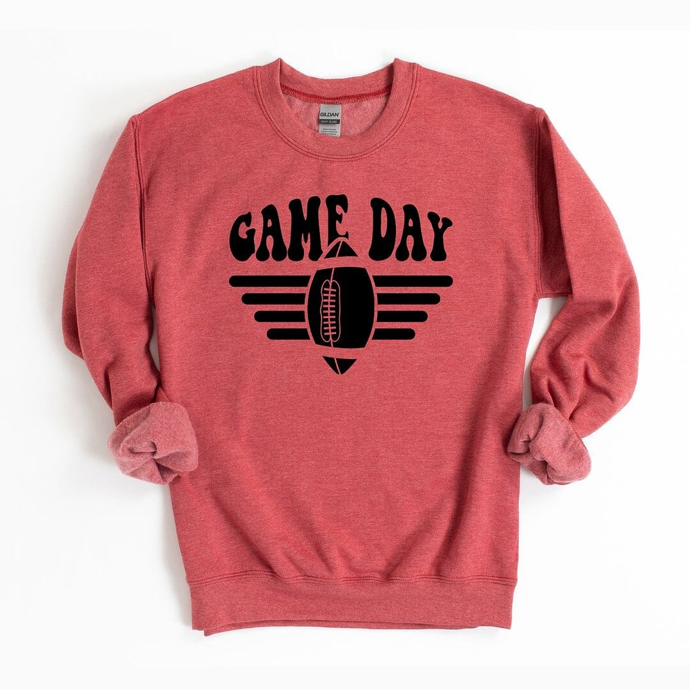 Football Game Day Stripes Graphic Sweatshirt