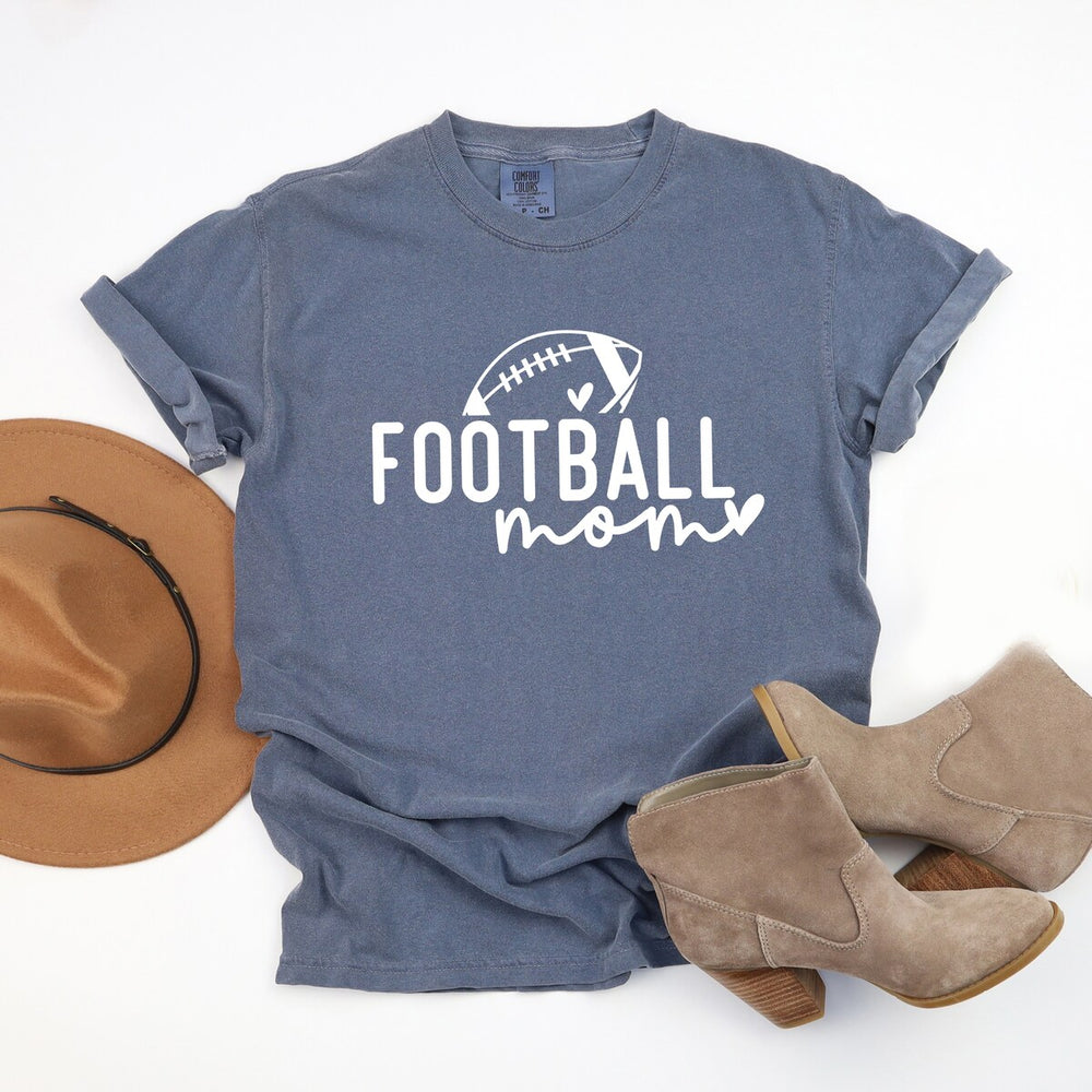 Football Mom Ball Garment Dyed Tee