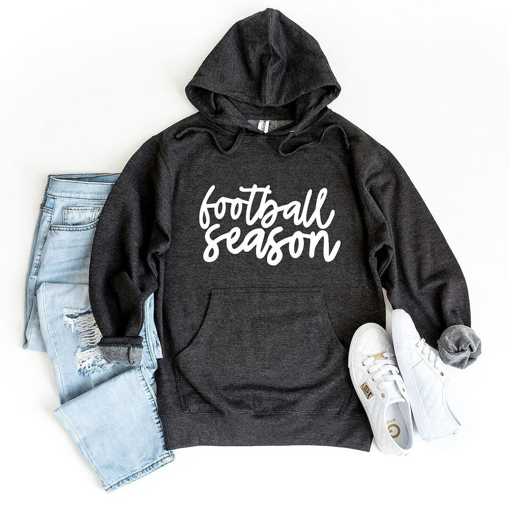 Football Season Cursive Graphic Hoodie