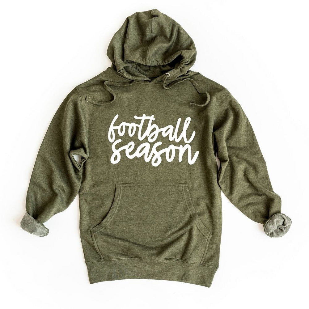 Football Season Cursive Graphic Hoodie