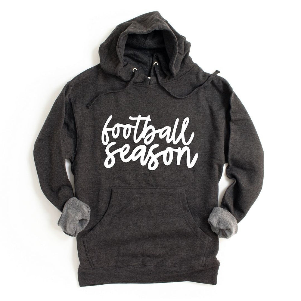 Football Season Cursive Graphic Hoodie