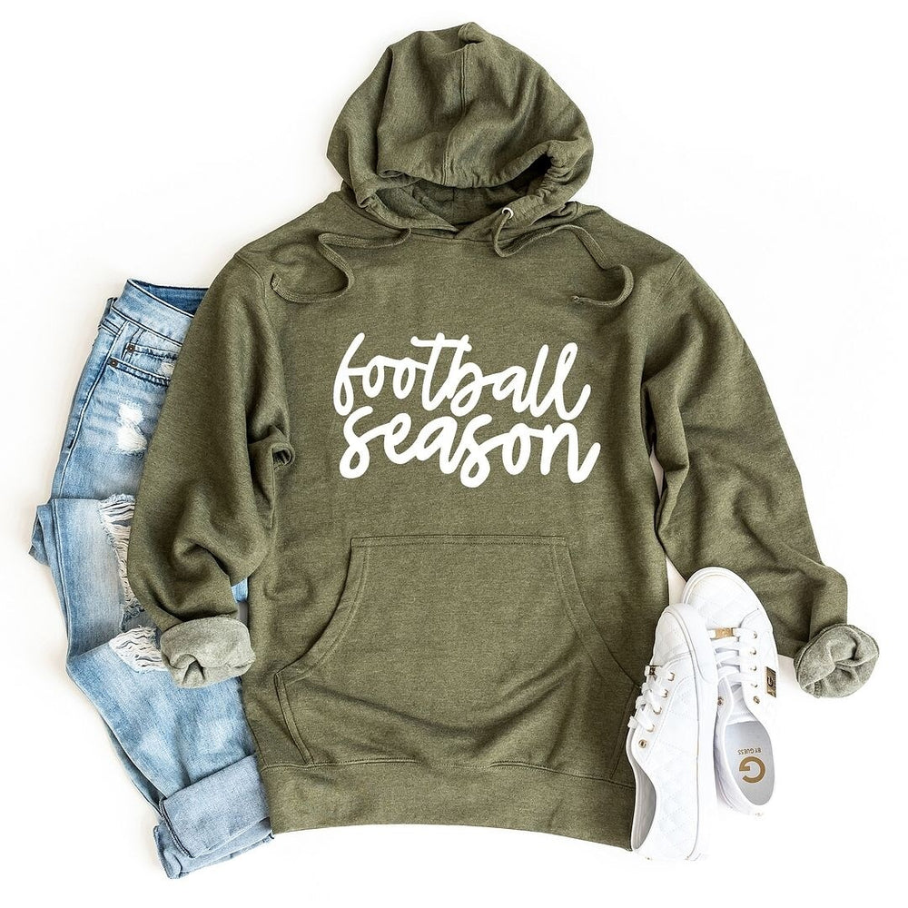 Football Season Cursive Graphic Hoodie