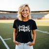 Football Season Cursive Short Sleeve Crewnneck Tee