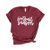 Football Season Cursive Short Sleeve Crewnneck Tee