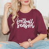 Football Season Cursive Short Sleeve Crewnneck Tee