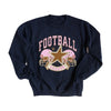 Football Season Pink Helmet Graphic Sweatshirt