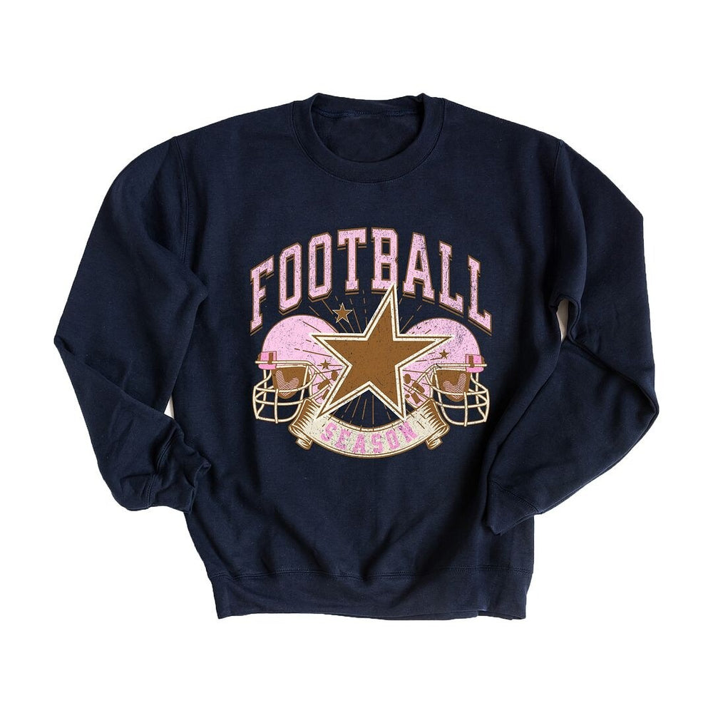 Football Season Pink Helmet Graphic Sweatshirt