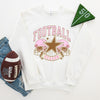 Football Season Pink Helmet Graphic Sweatshirt