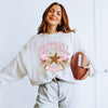 Football Season Pink Helmet Graphic Sweatshirt