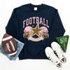 Football Season Pink Helmet Graphic Sweatshirt