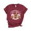 Football Season Pink Helmet Short Sleeve Crewnneck Tee