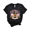 Football Season Pink Helmet Short Sleeve Crewnneck Tee