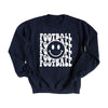 Football Smiley Face Graphic Sweatshirt