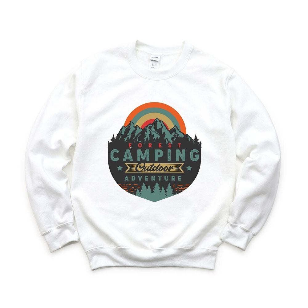 Forest Camping Badge Graphic Sweatshirt