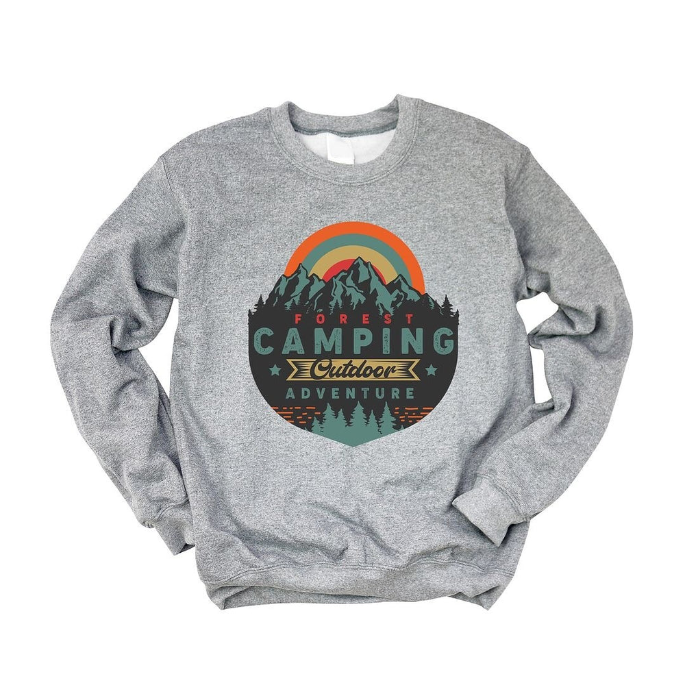 Forest Camping Badge Graphic Sweatshirt