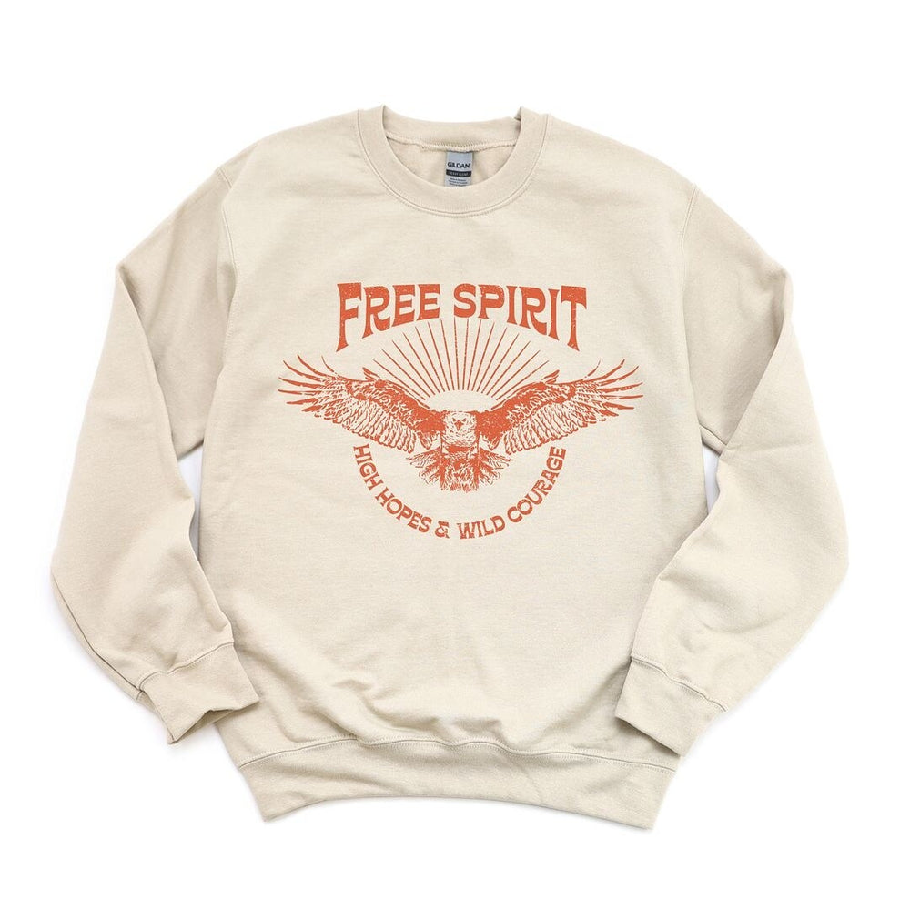 Free Spirit Distressed Eagle Graphic Sweatshirt