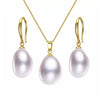 Freshwater Cultured Pearl & 24k Gold-Plated Pendant Necklace Set - White