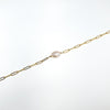 Freshwater Pearl 18K Gold-Plated Paper Clip Adjustable Bracelet