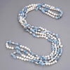 Freshwater Pearl Gala Necklace With Aquamarine - White