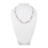 Freshwater Pearl and Garnet Beaded Station Necklace