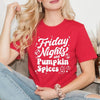 Friday Nights And Pumpkin Spices Short Sleeve Crewnneck Tee