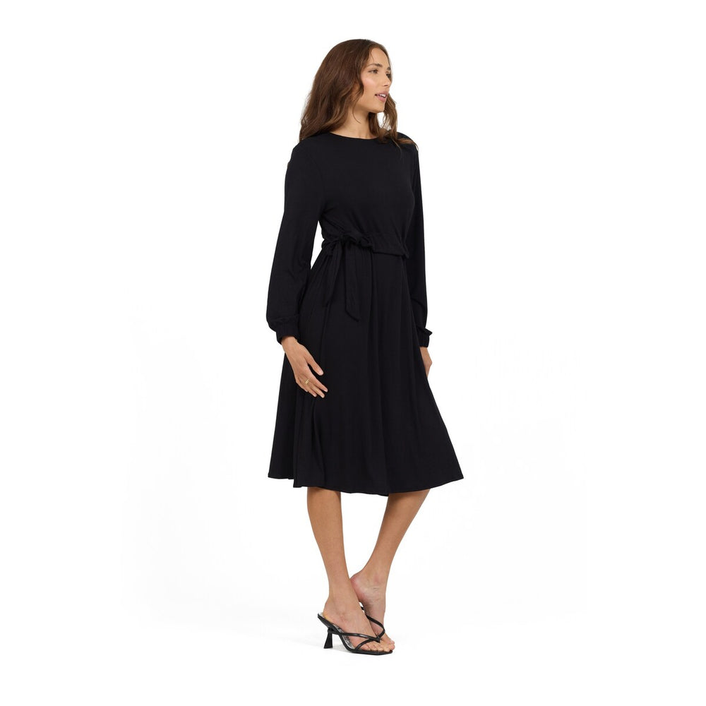 GO COUTURE A-Line Dress Long Sleeve Knee Length