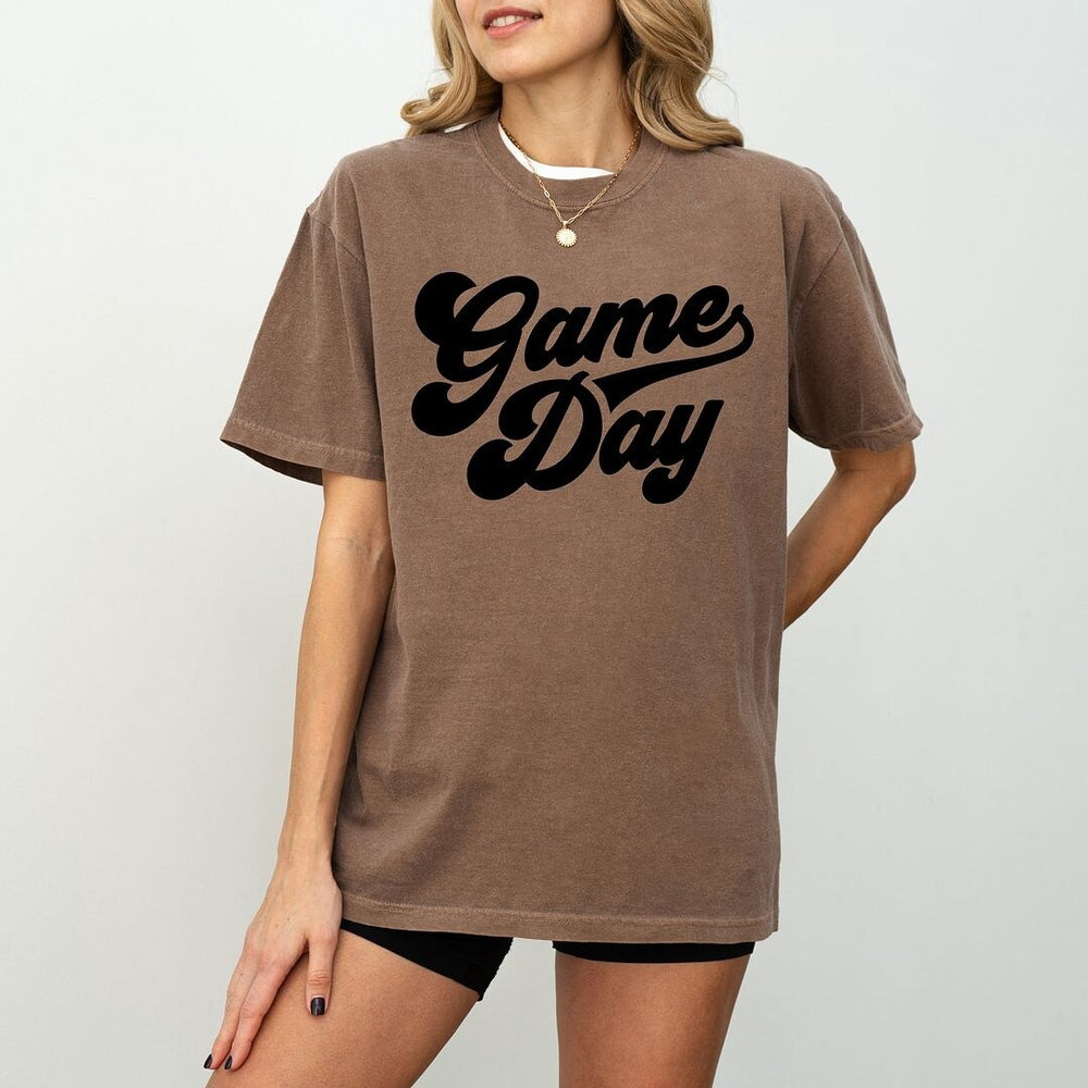 Game Day Retro Puff Print Garment Dyed Tee