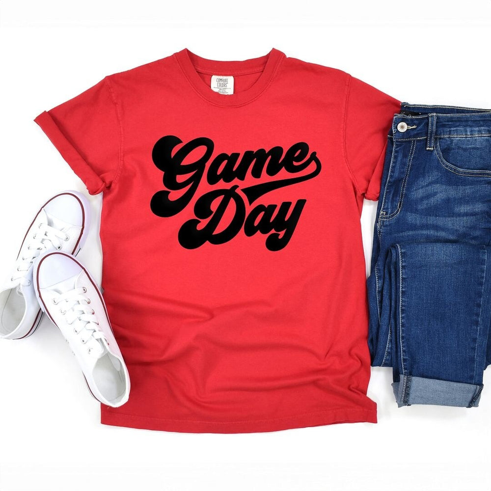 Game Day Retro Puff Print Garment Dyed Tee