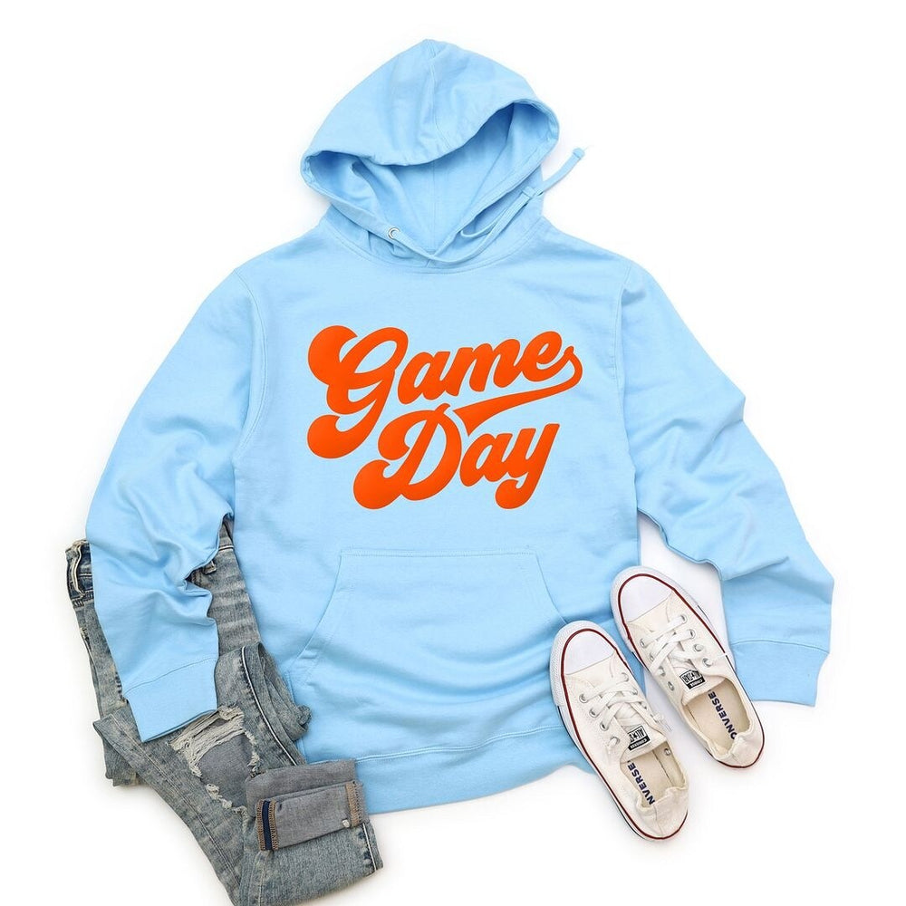 Game Day Retro Puff Print Graphic Hoodie