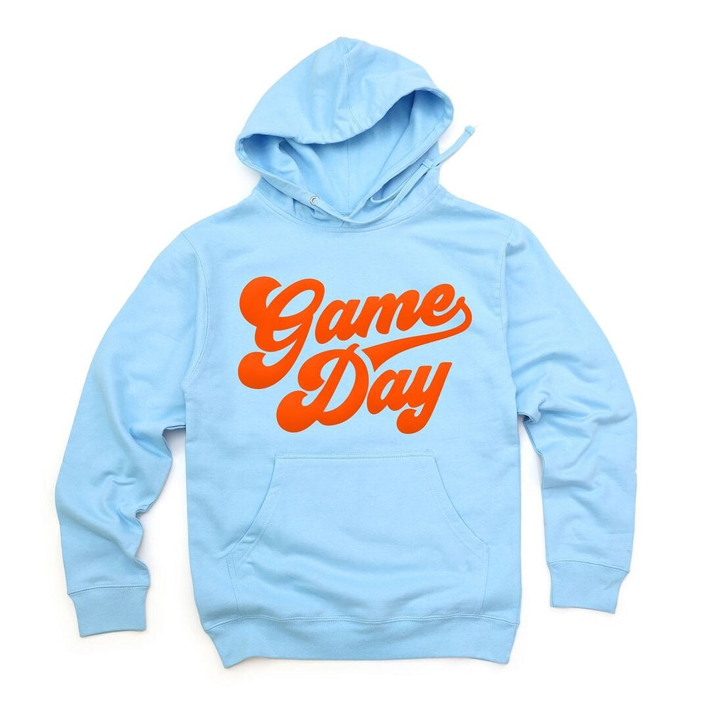 Game Day Retro Puff Print Graphic Hoodie