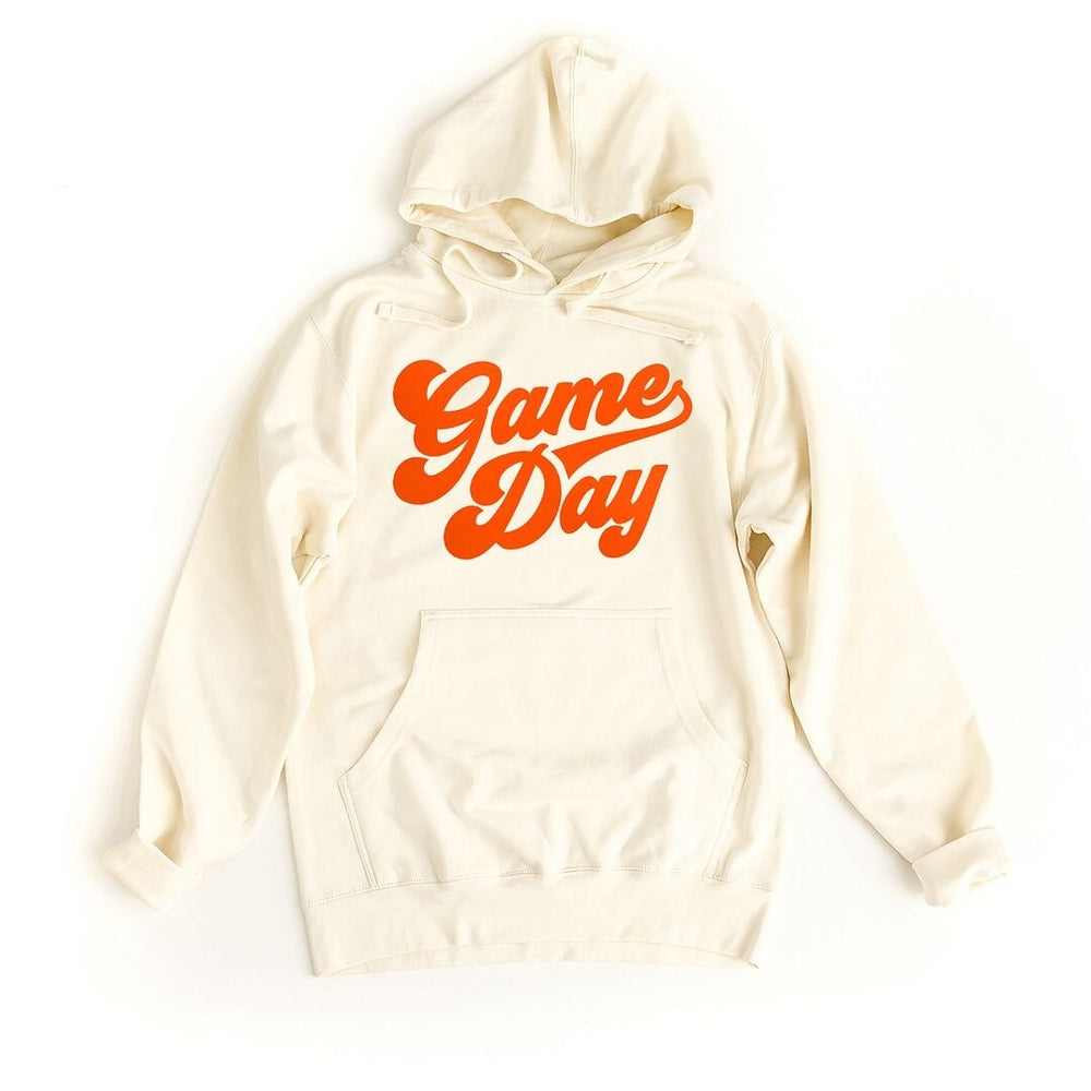 Game Day Retro Puff Print Graphic Hoodie