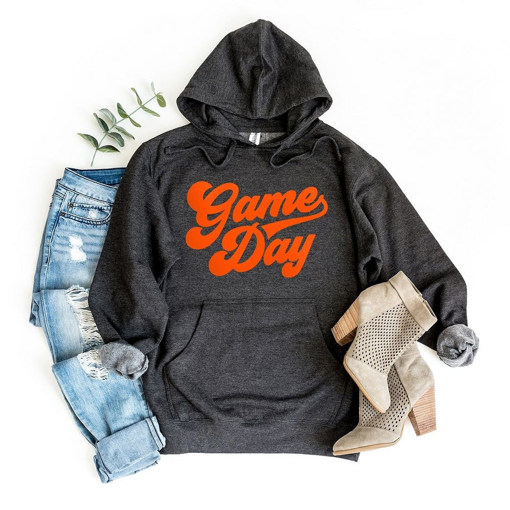 Game Day Retro Puff Print Graphic Hoodie