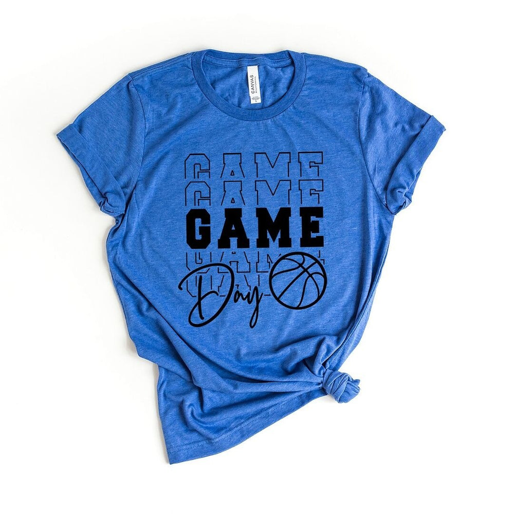 Game Day Stacked Basketball Short Sleeve Crewnneck Tee