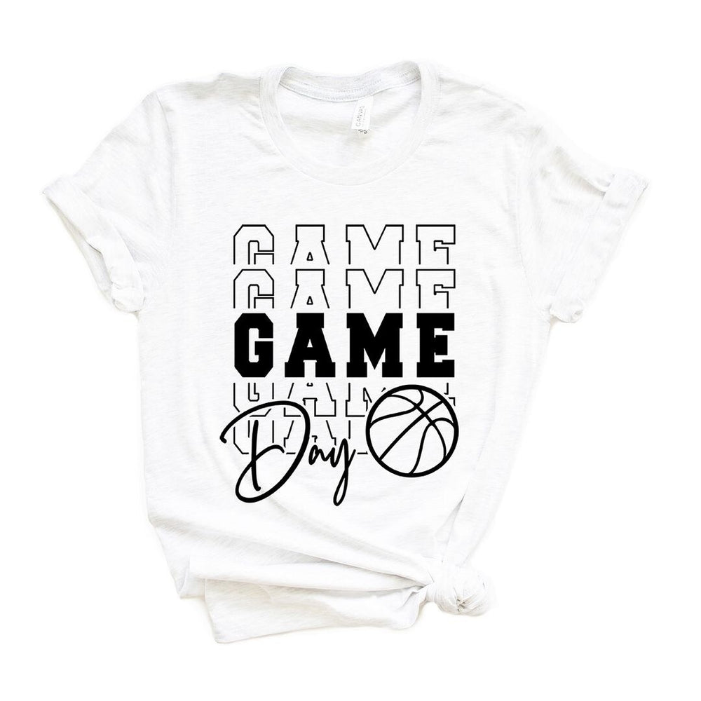 Game Day Stacked Basketball Short Sleeve Crewnneck Tee