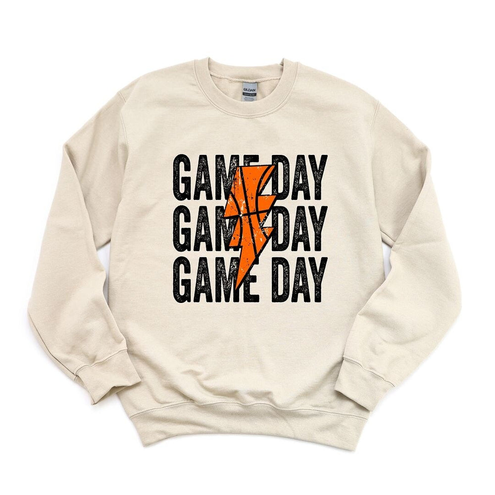 Game Day Stacked Lightning Bolt Graphic Sweatshirt