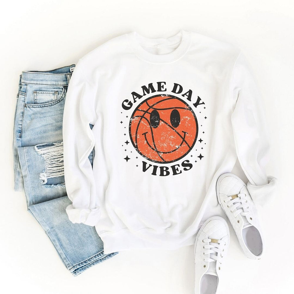 Game Day Vibes Basketball Graphic Sweatshirt