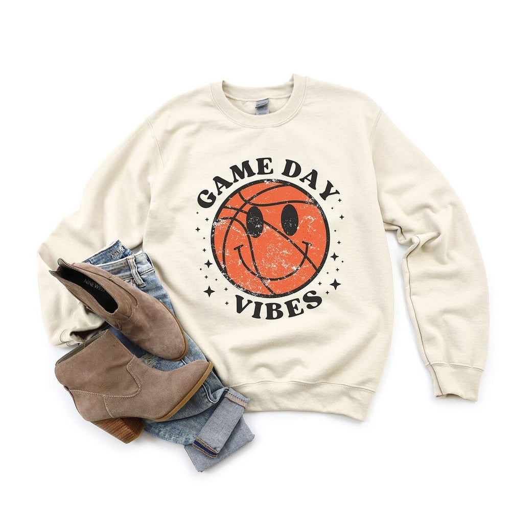 Game Day Vibes Basketball Graphic Sweatshirt