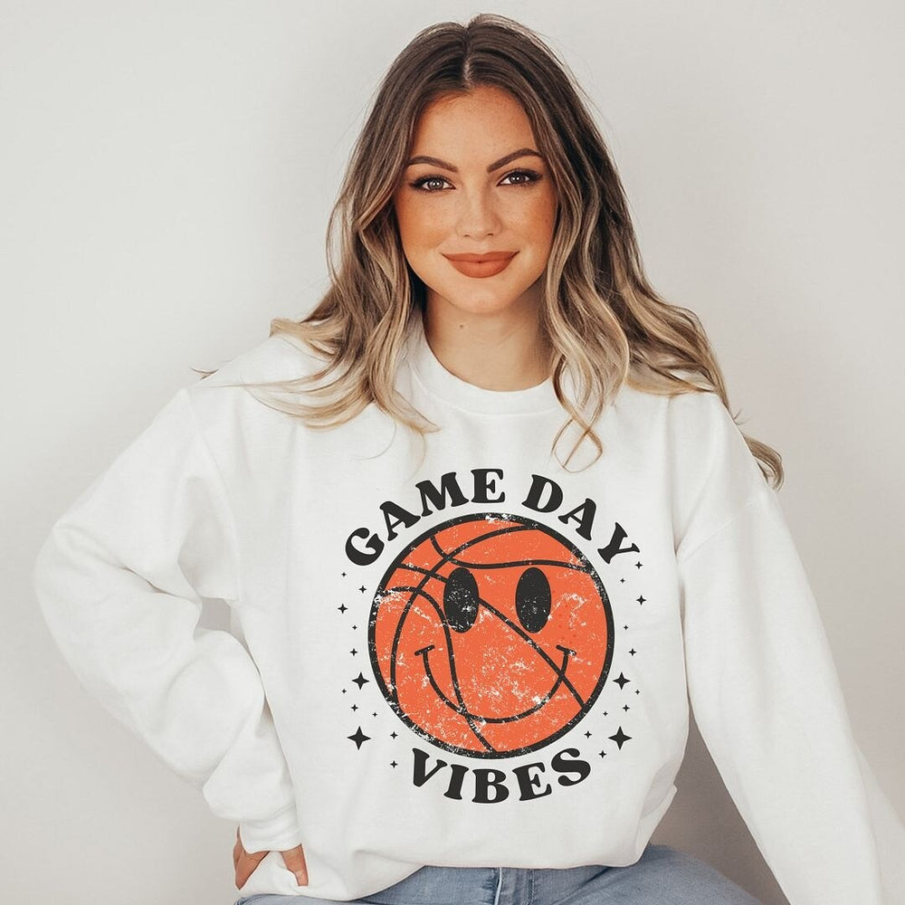 Game Day Vibes Basketball Graphic Sweatshirt