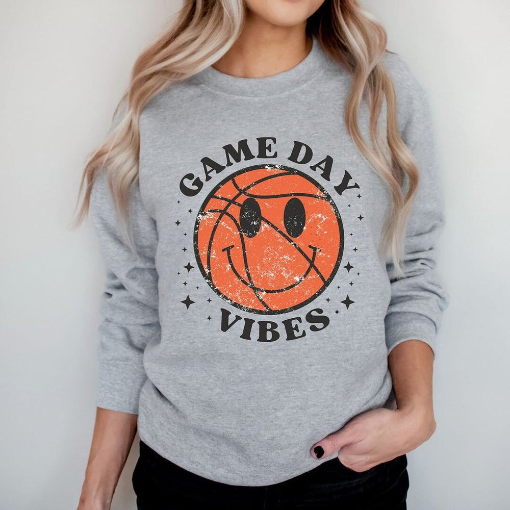 Game Day Vibes Basketball Graphic Sweatshirt