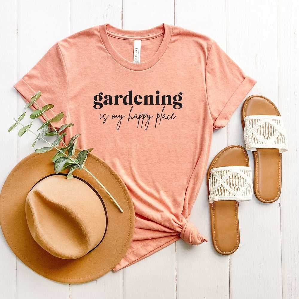 Gardening Is My Happy Place Short Sleeve Tee