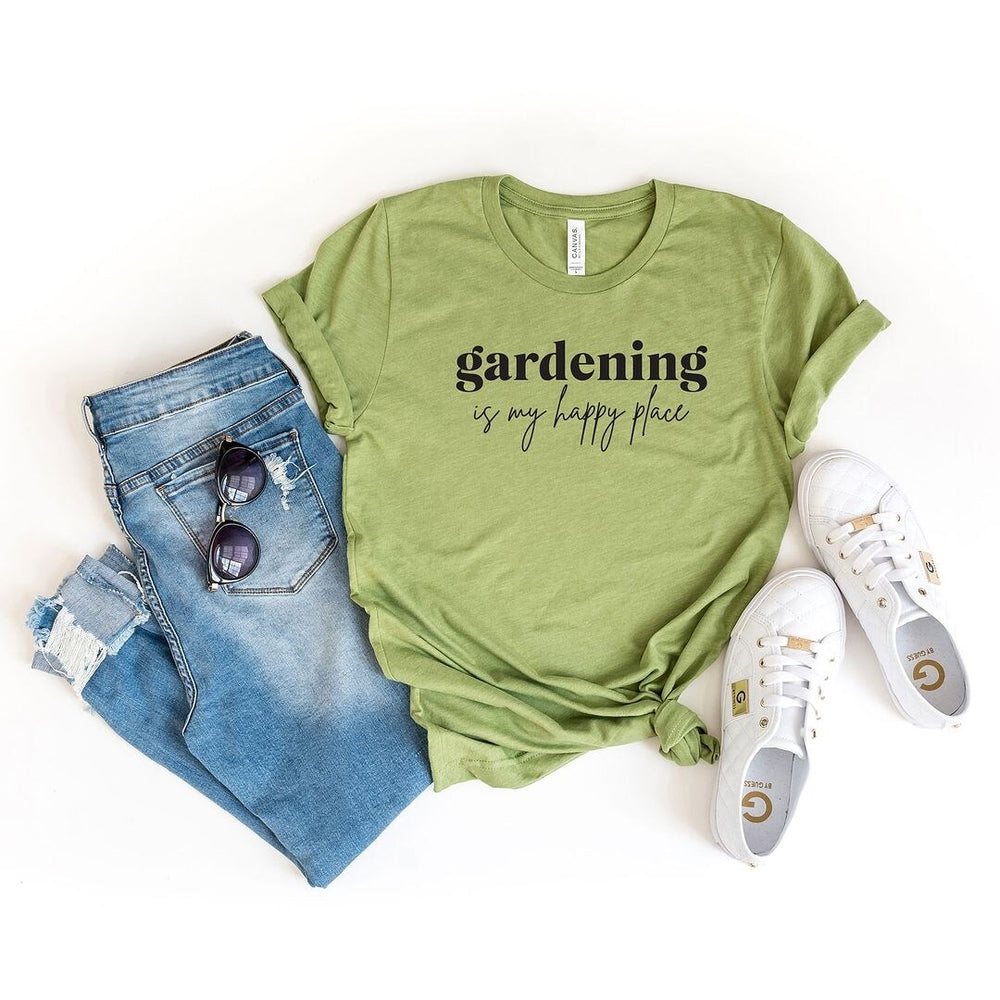 Gardening Is My Happy Place Short Sleeve Tee