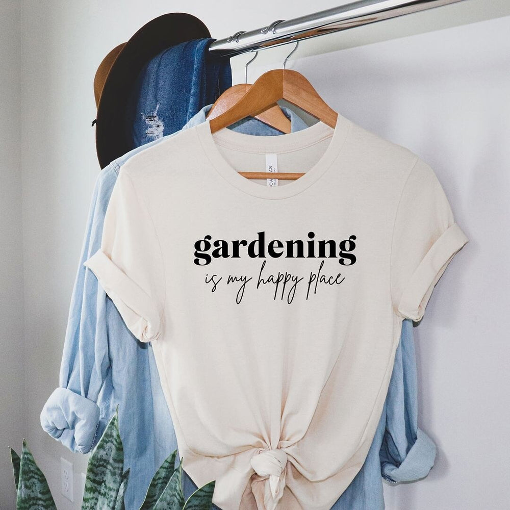 Gardening Is My Happy Place Short Sleeve Tee