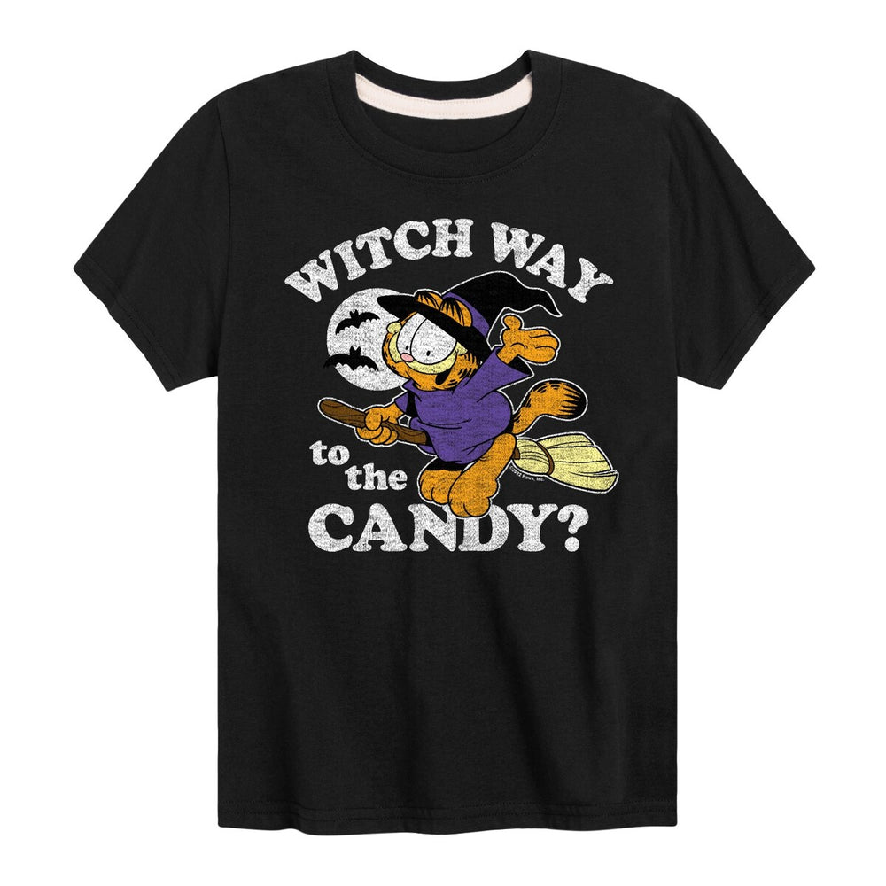 Garfield Witch Way To The Candy Tee