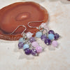 Gemstone Mix Cluster Earrings