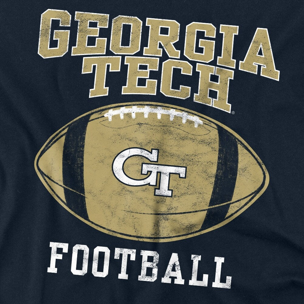 Georgia Tech Football Ball Kids T Shirt for Youth Boys and Girls