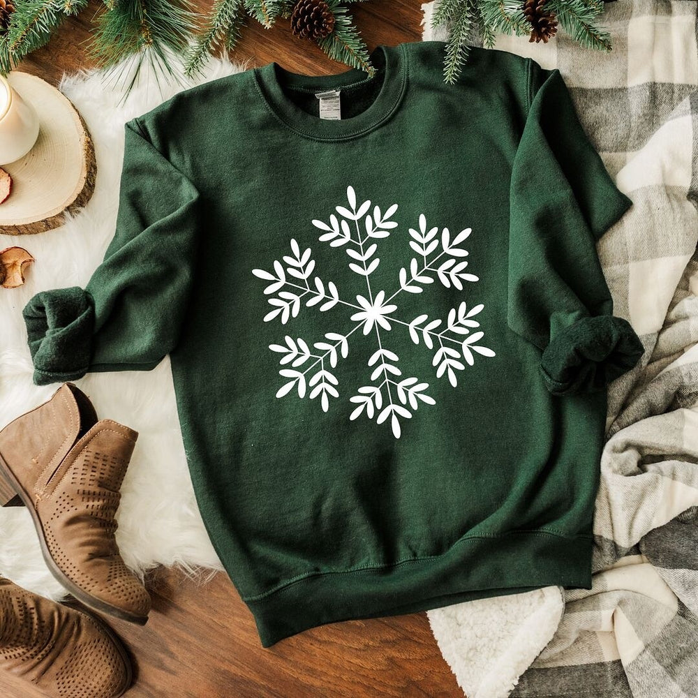 Giant Snowflake Graphic Sweatshirt